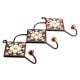 Brown Light Yellow Floral Tiles Hook
